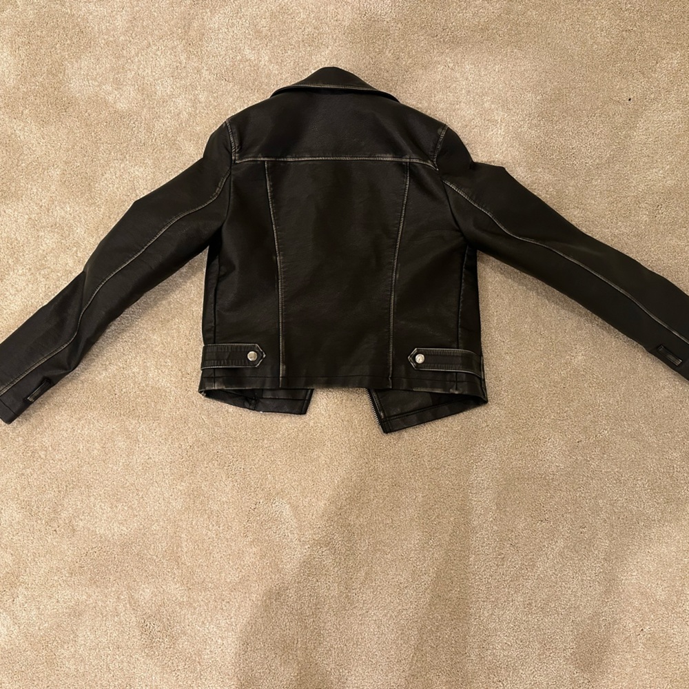 Topshop black leather jacket - Picture 2 of 2